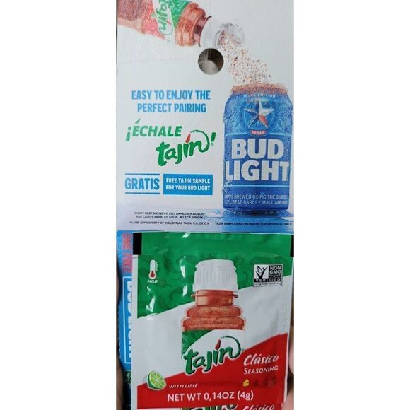 Tajin Clasico Seasoning Bud Light Promo Samples (4g), 22 Total To Go Packets - Picture 4 of 4